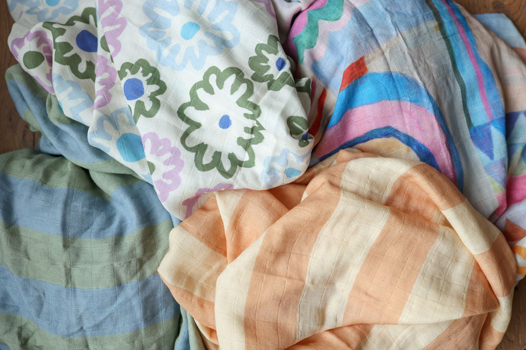 Peaches & Cream Stripe | Swaddle