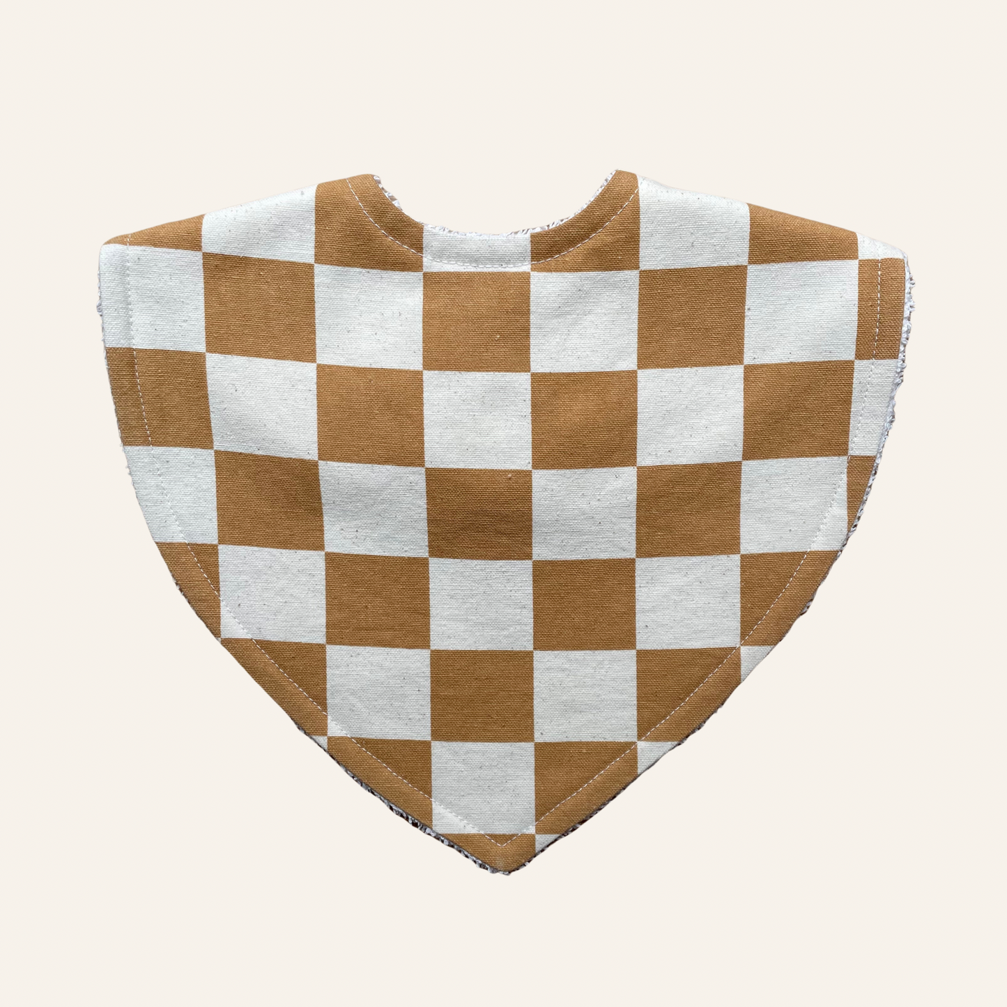 Vintage Check Mustard Seed | Triangle Bib