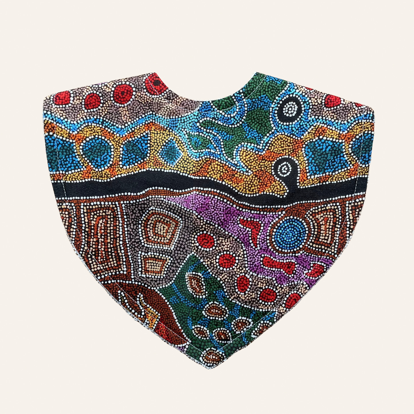 Warlukurlangu Priscilla Napurrurla Herbert Desert Fringe-Rush Dreaming | Triangle Bib