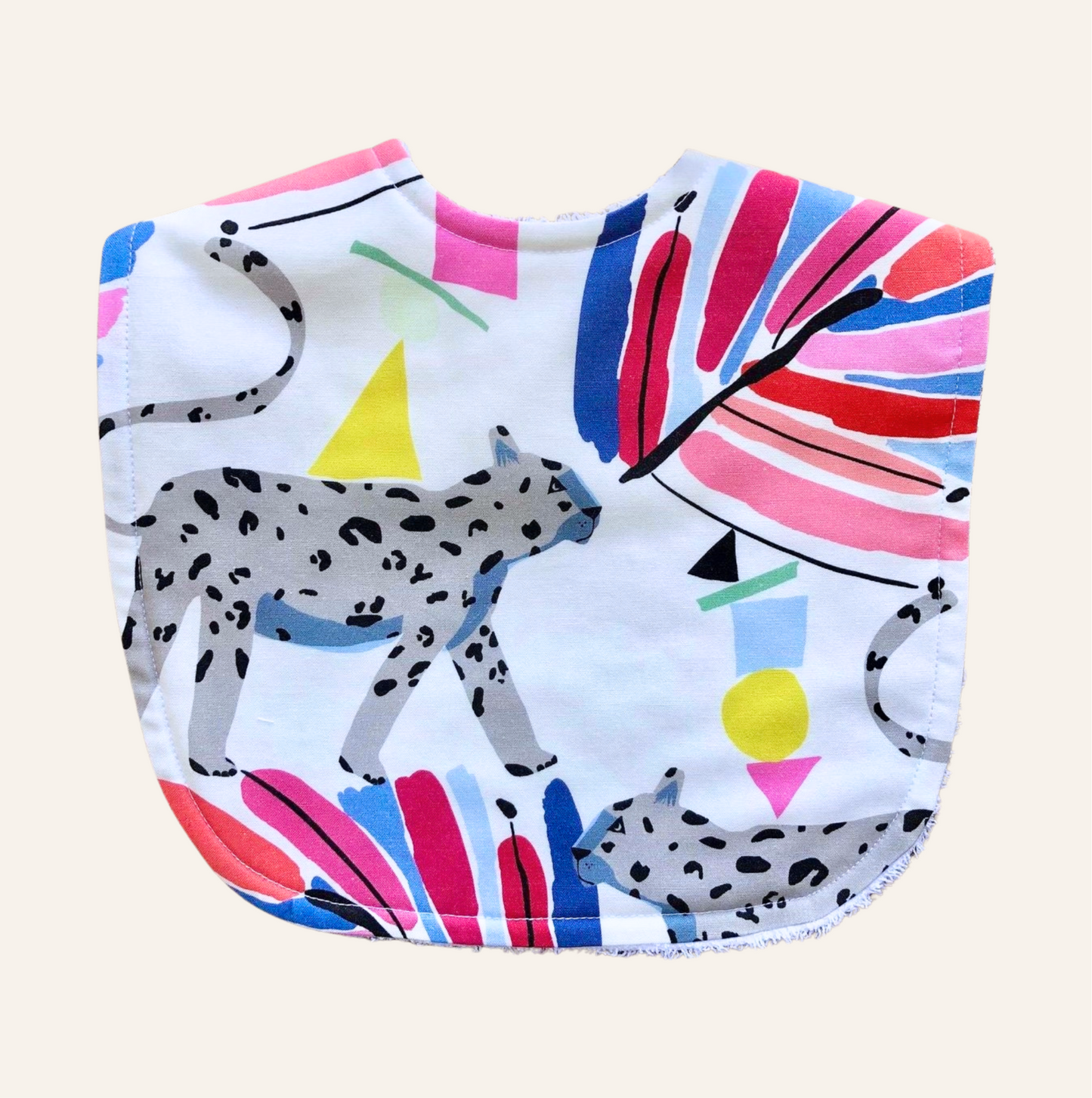 Jungle Juggle White by Lillian Farag | Classic Bib