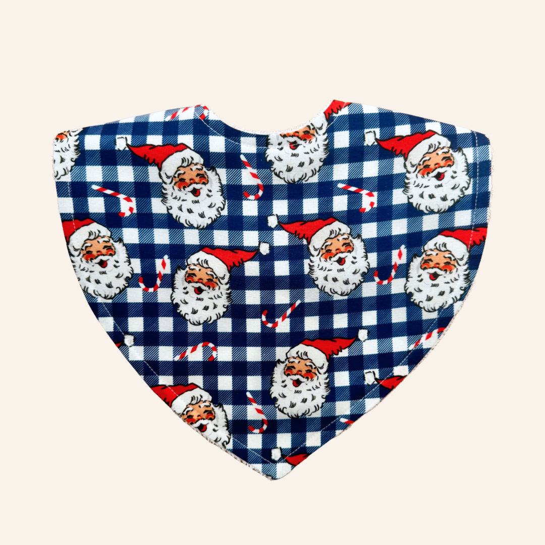 Santa Navy Check | Triangle Bib