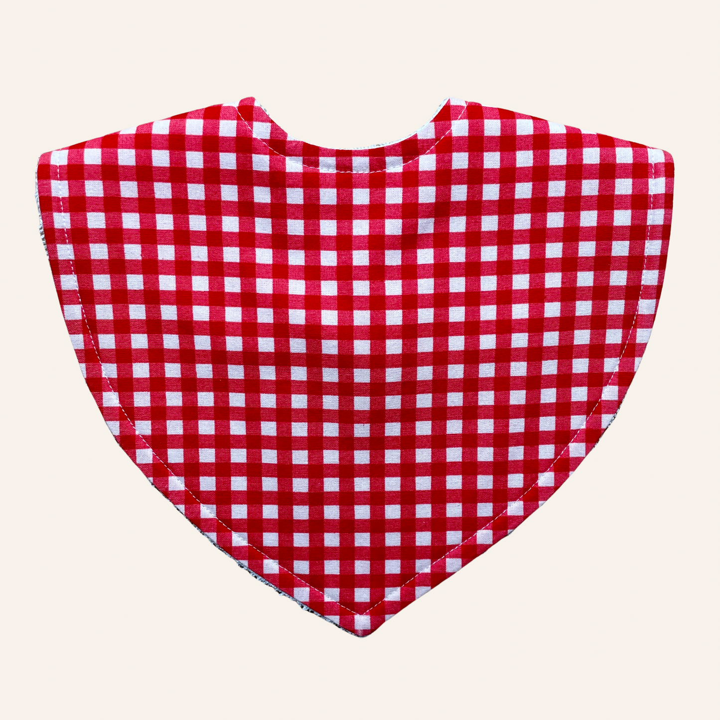 Mini Gingham Red | Triangle Bib