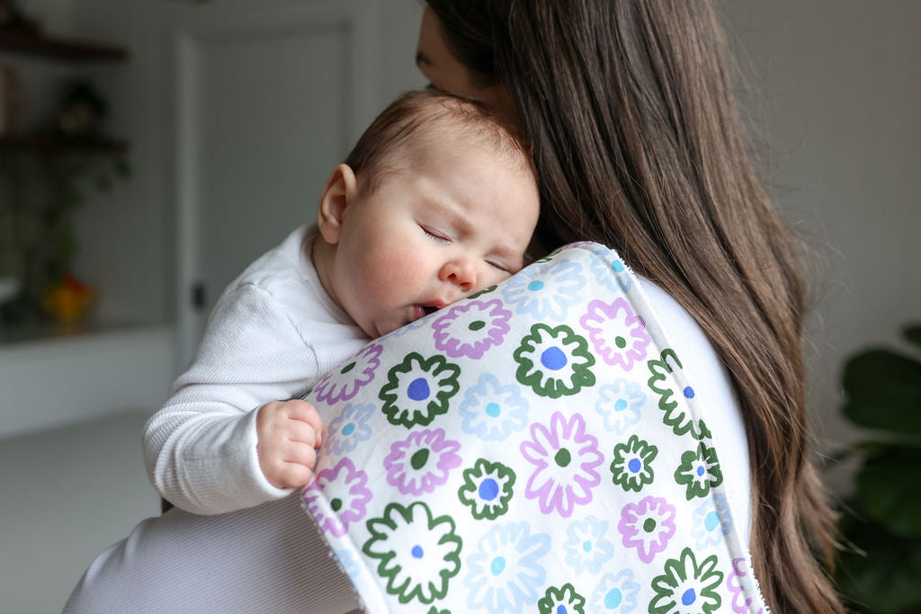 Big Flower Heart | Burp Cloth