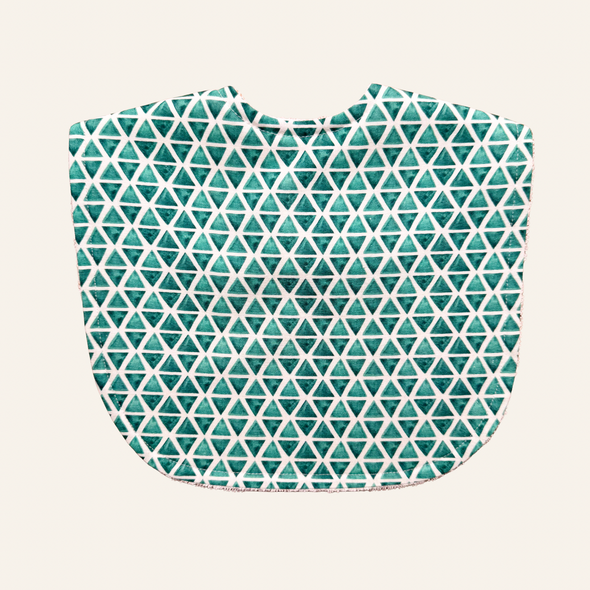 Watercolour Triangles Green Classic Bib