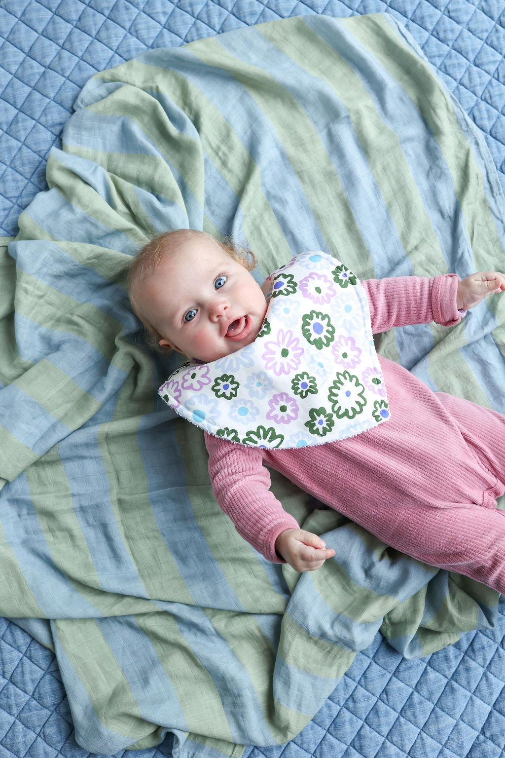 Big Flower Heart | Triangle Bib