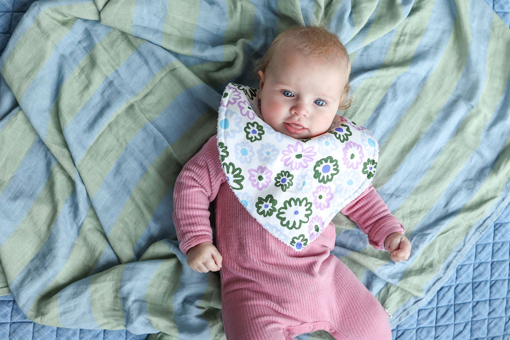 Big Flower Heart | Triangle Bib