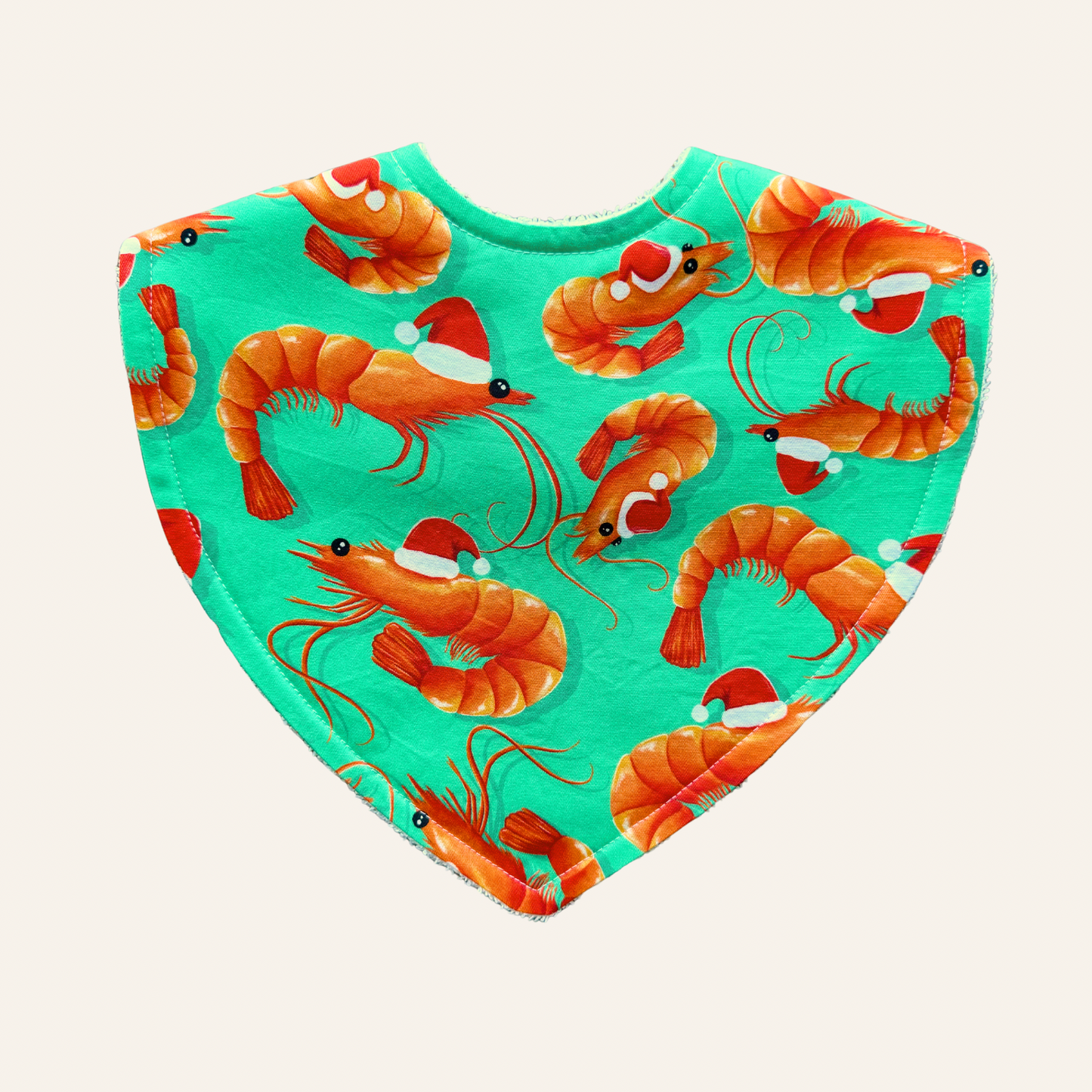 Christmas Prawns Green | Triangle Bib