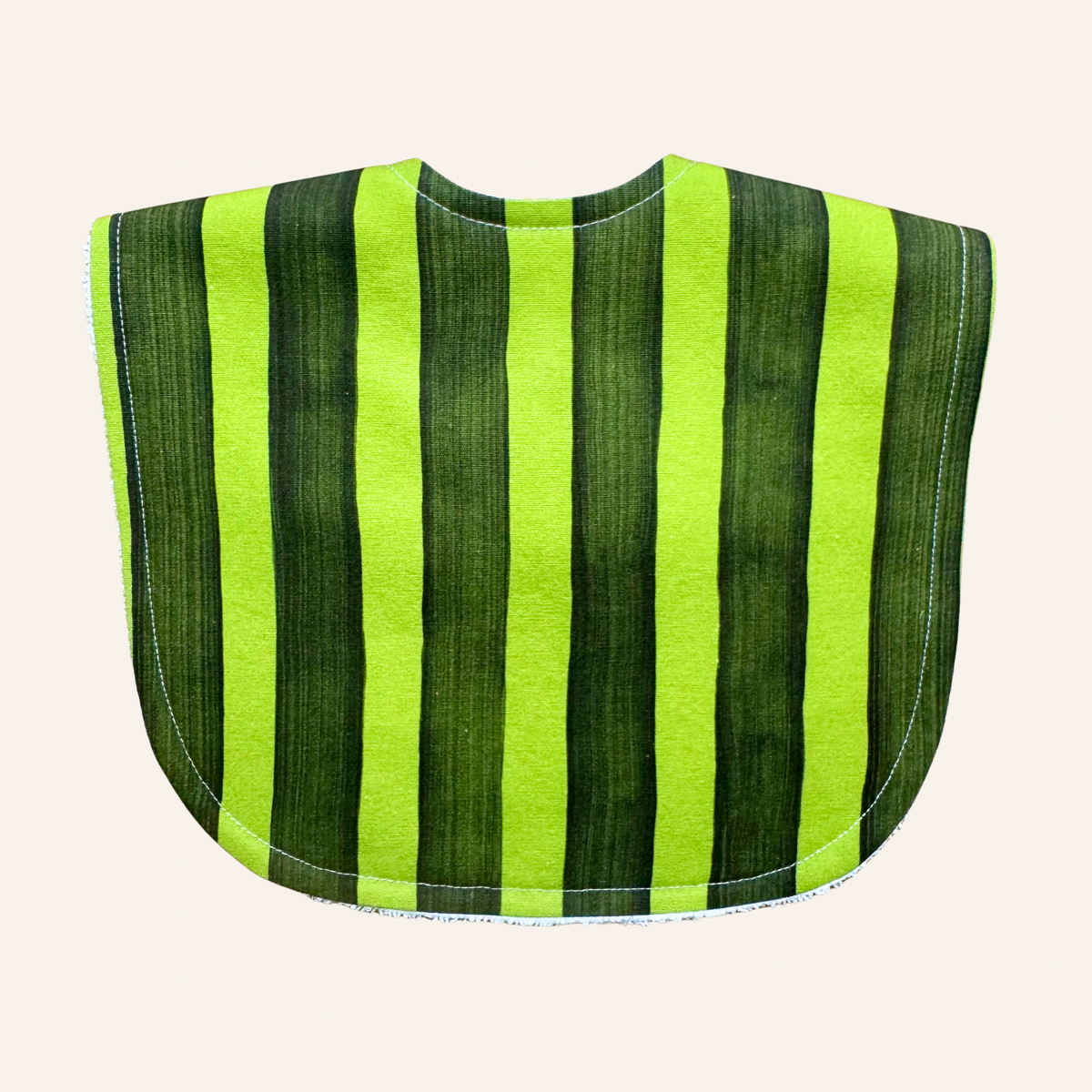 Painted Stripe Green By Molly Molly | Classic Bib