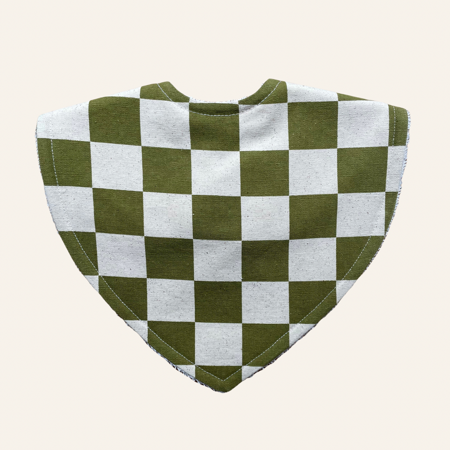 Vintage Check Olive | Triangle Bib