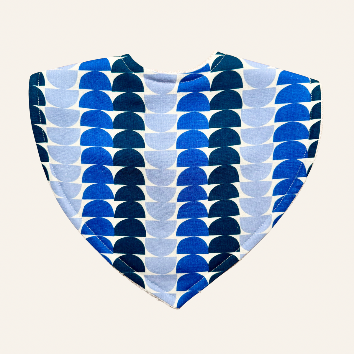 Flower Market Half Moon Blue Triangle Bib