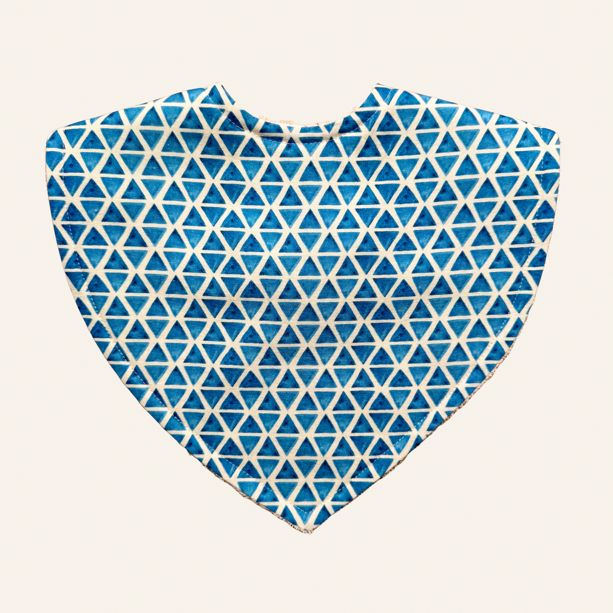 Watercolour Triangles Blue Triangle Bib