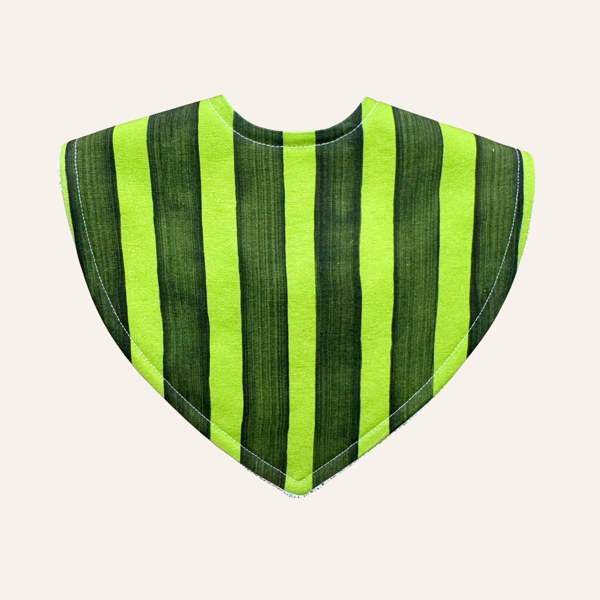 Painted Stripe Green By Molly Molly | Triangle Bib