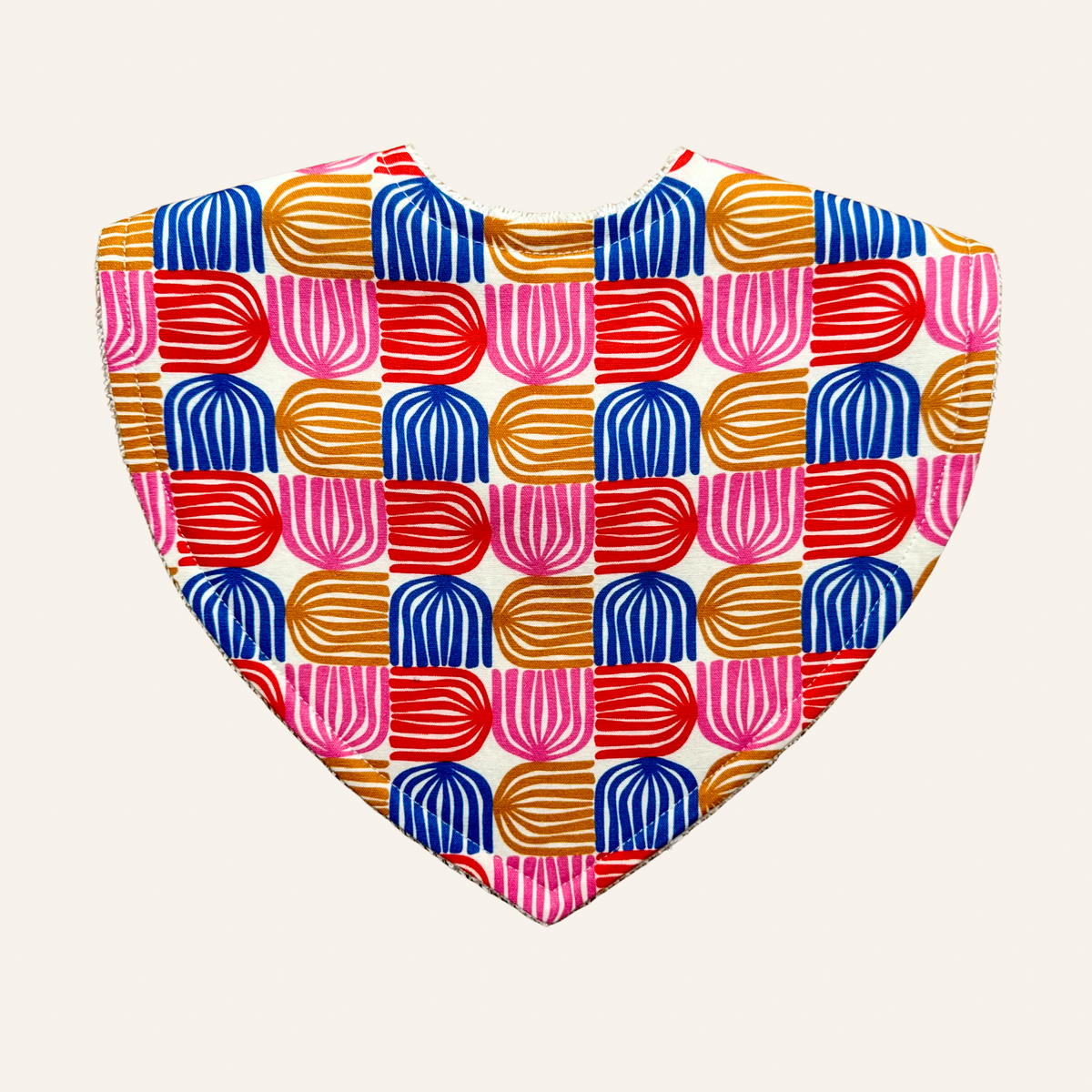 Flower Market Tiles Triangle Bib