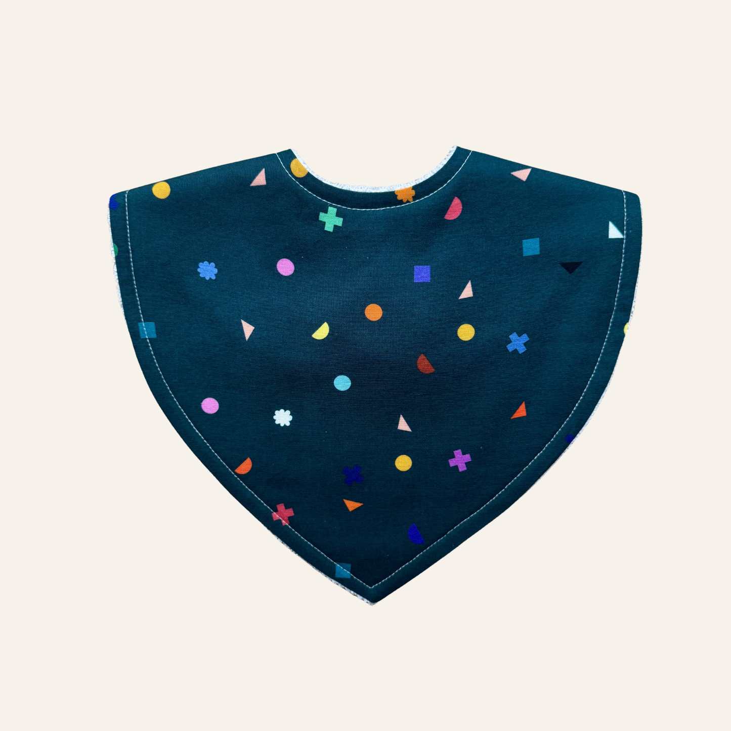 Cute Shapes Teal Triangle Bib