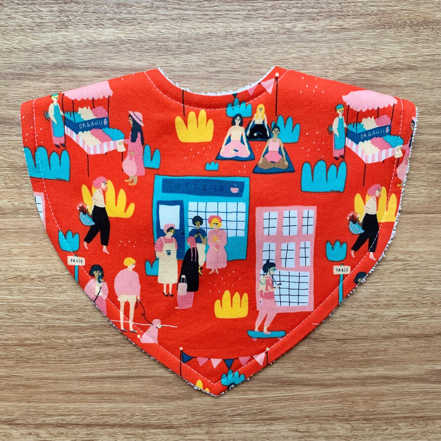 Millennial Girls Red Organic Cotton By Jennifer Bouron | Triangle Bib