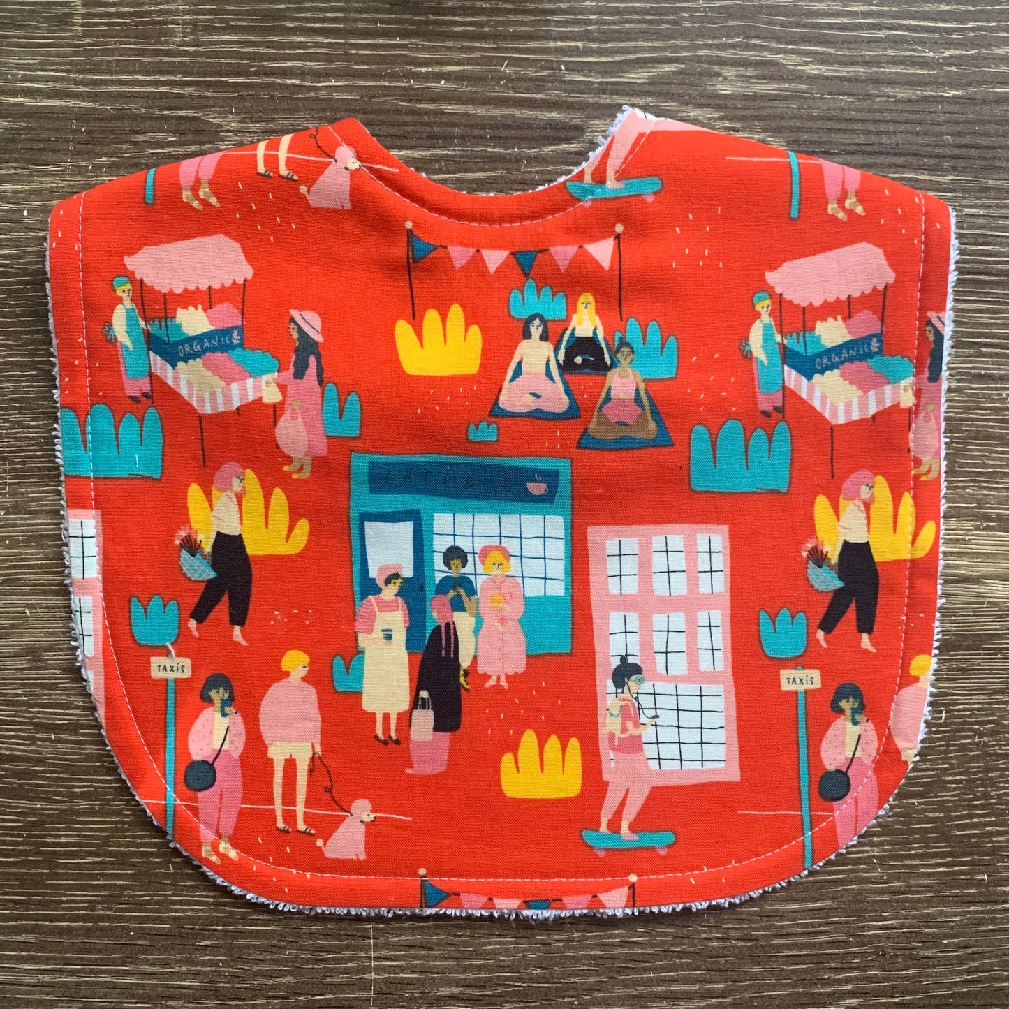 Millennial Girls Red Organic Cotton By Jennifer Bouron | Classic Bib
