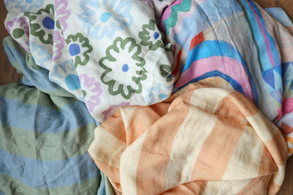 Peaches & Cream Stripe | Swaddle
