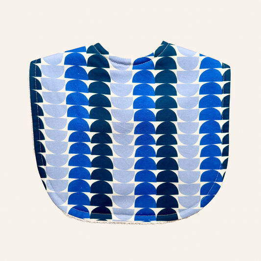 Flower Market Half Moon Blue Classic Bib