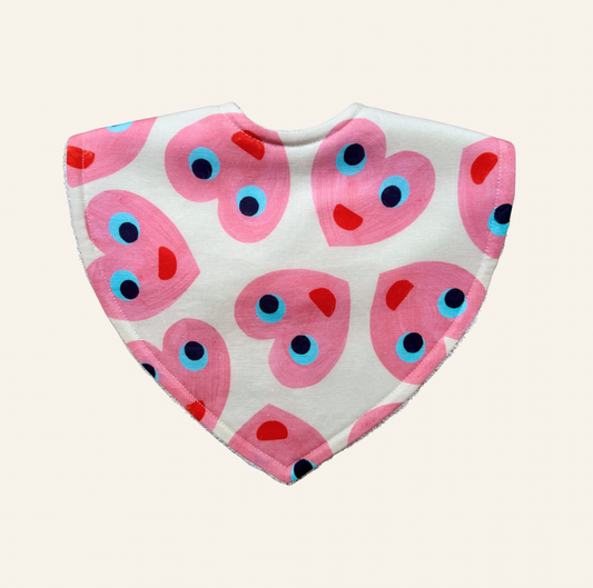 Sweet Hearts White By Molly Molly | Triangle Bib
