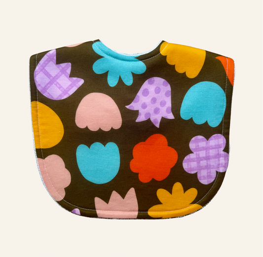 Flower Heads Brown By Molly Molly | Classic Bib
