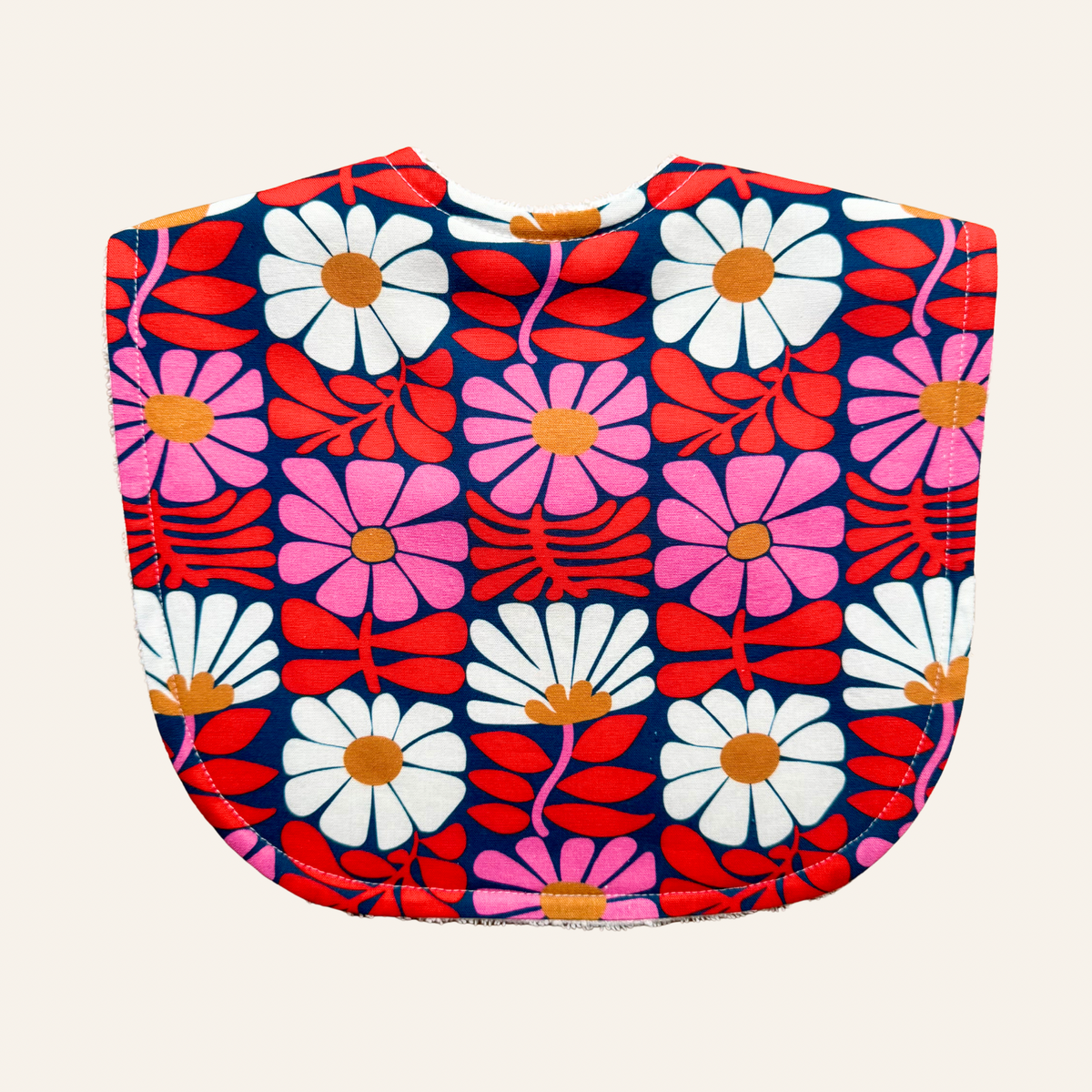 Flower Market Flowers Navy Classic Bib