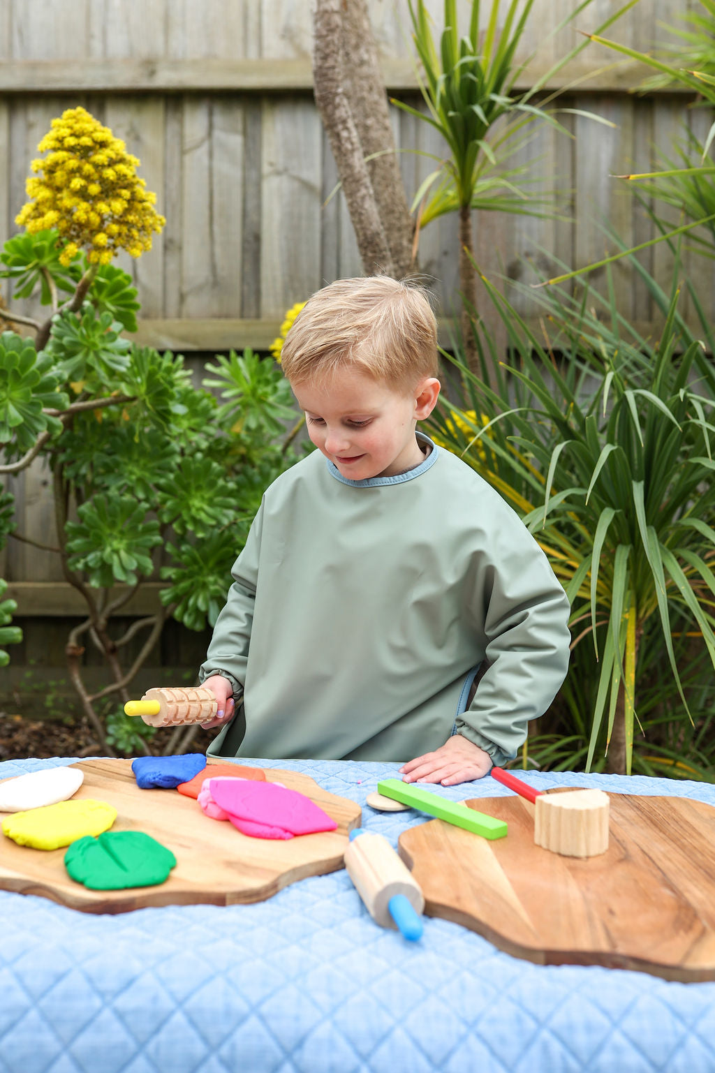 Pistachio Cream | Smock Bib