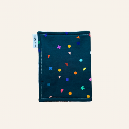 Cute Shapes Teal Burp Cloth