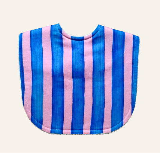 Painted Stripe Pink & Blue By Molly Molly | Classic Bib