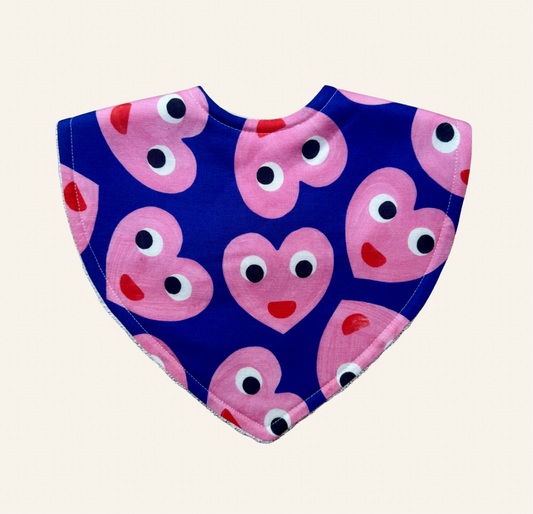 Sweet Hearts Blue By Molly Molly | Triangle Bib