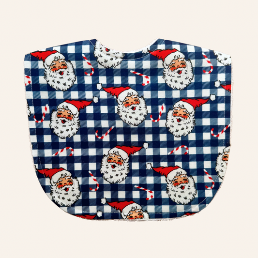 Santa Check Navy | Classic Bib