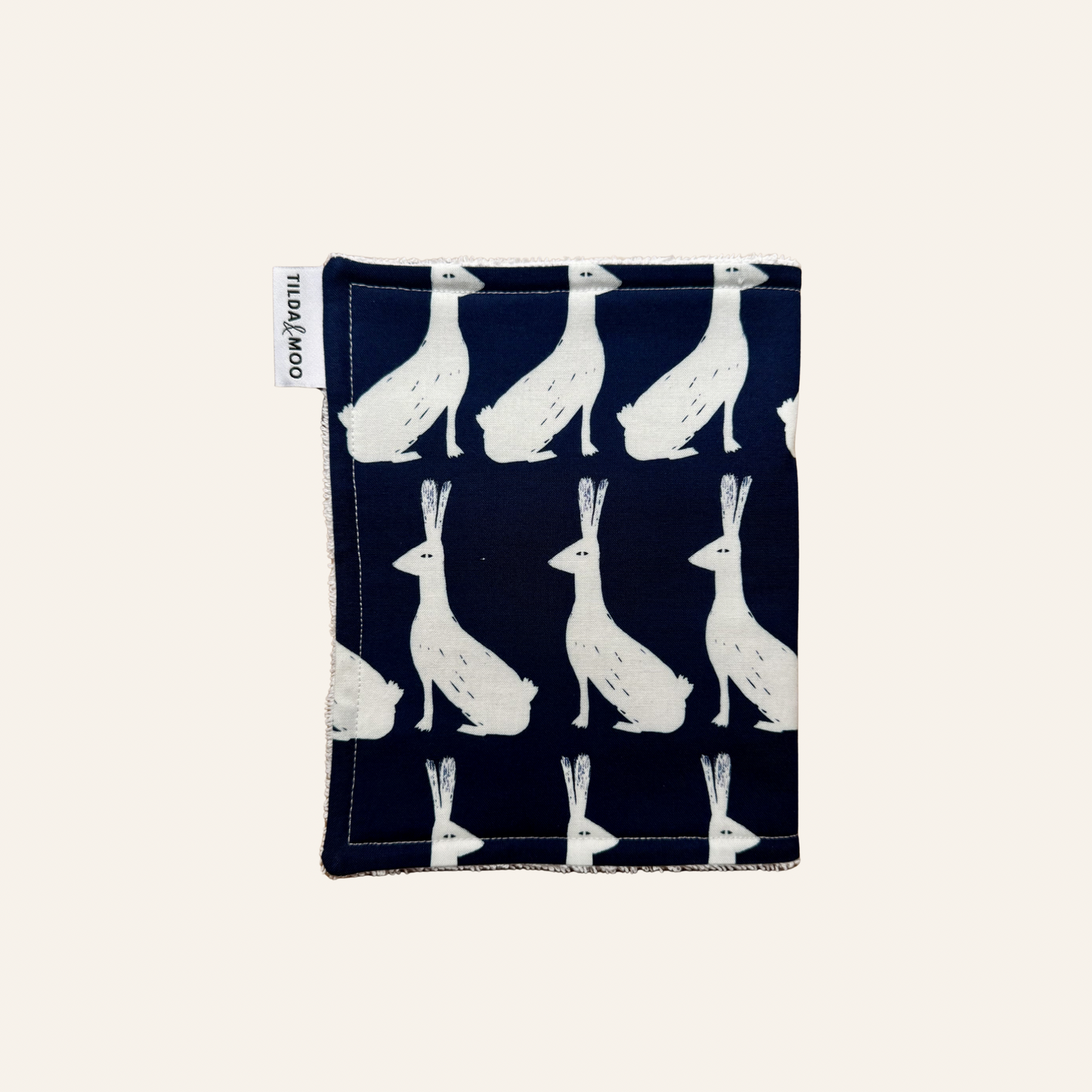 Navy Big Hare Burp Cloth