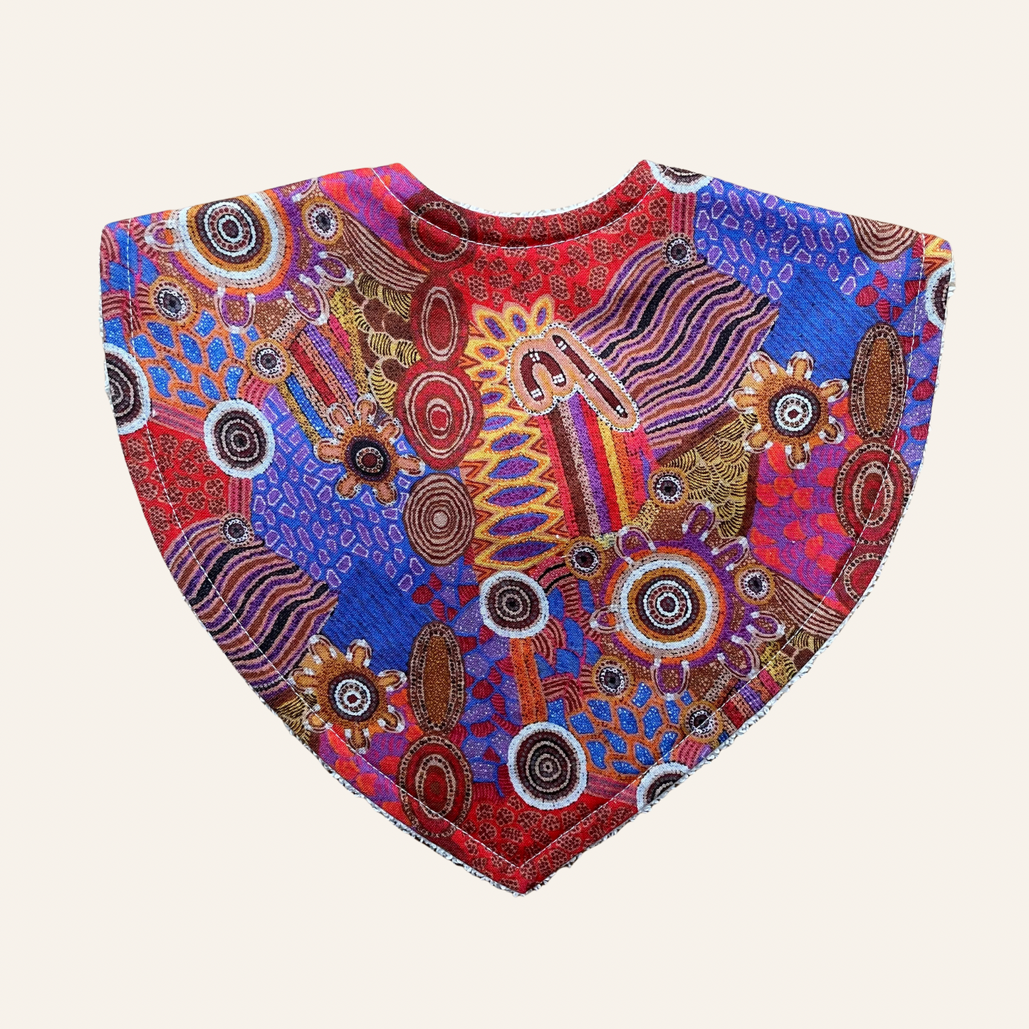 Warlukurlangu Jennifer Napaljarri Lewis Desert Fringe-Rush Dreaming | Triangle Bib