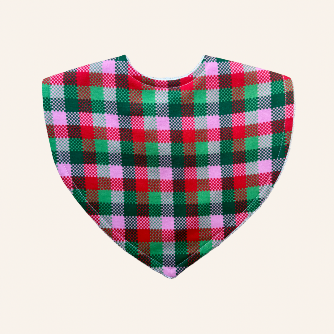 Christmas Pixel Check | Triangle Bib
