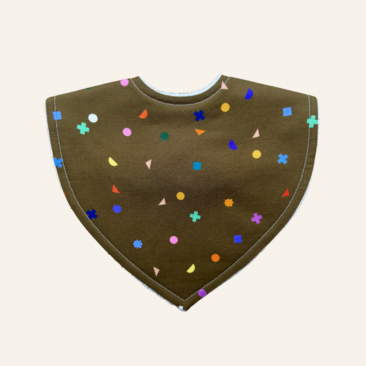 Cute Shapes Brown Triangle Bib