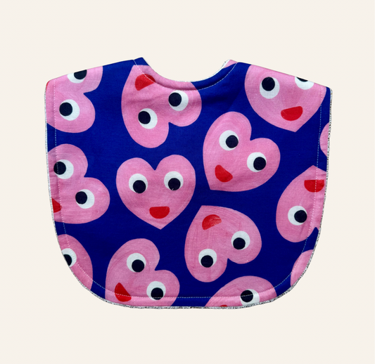Sweet Hearts Blue By Molly Molly | Classic Bib