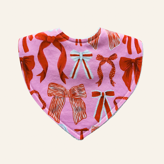 Bows Red & Pink | Triangle Bib
