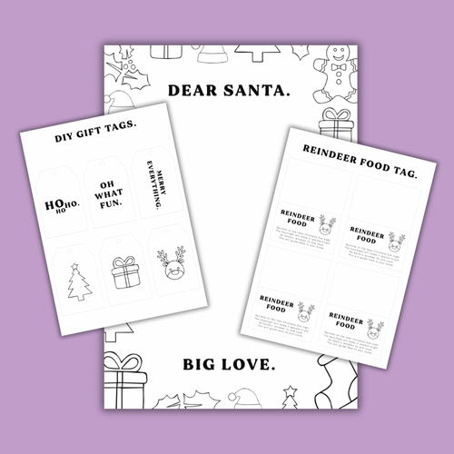 FREE CHRISTMAS PRINTABLES - Colour Me In