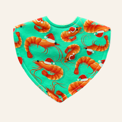 Christmas Prawns Green | Triangle Bib