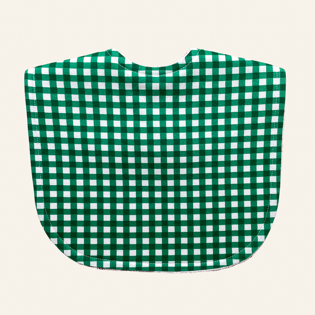 Xmas Mini Gingham Forest | Classic Bib