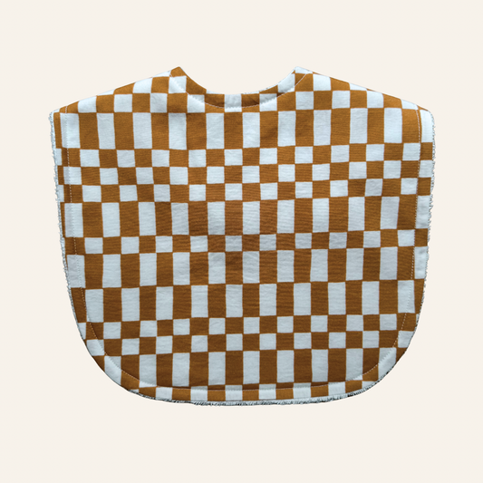 *Pre-Order* Neo Checker Cocoa Brown | Classic Bib