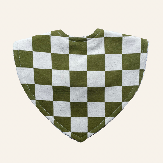 Vintage Check Olive | Triangle Bib
