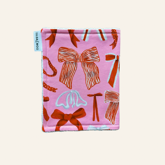 Bows Red & Pink | Burp Cloth