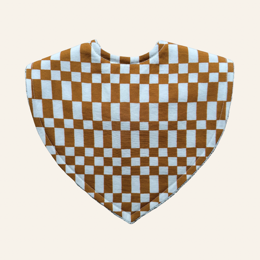 *Pre-Order* Neo Checker Cocoa Brown | Triangle Bib
