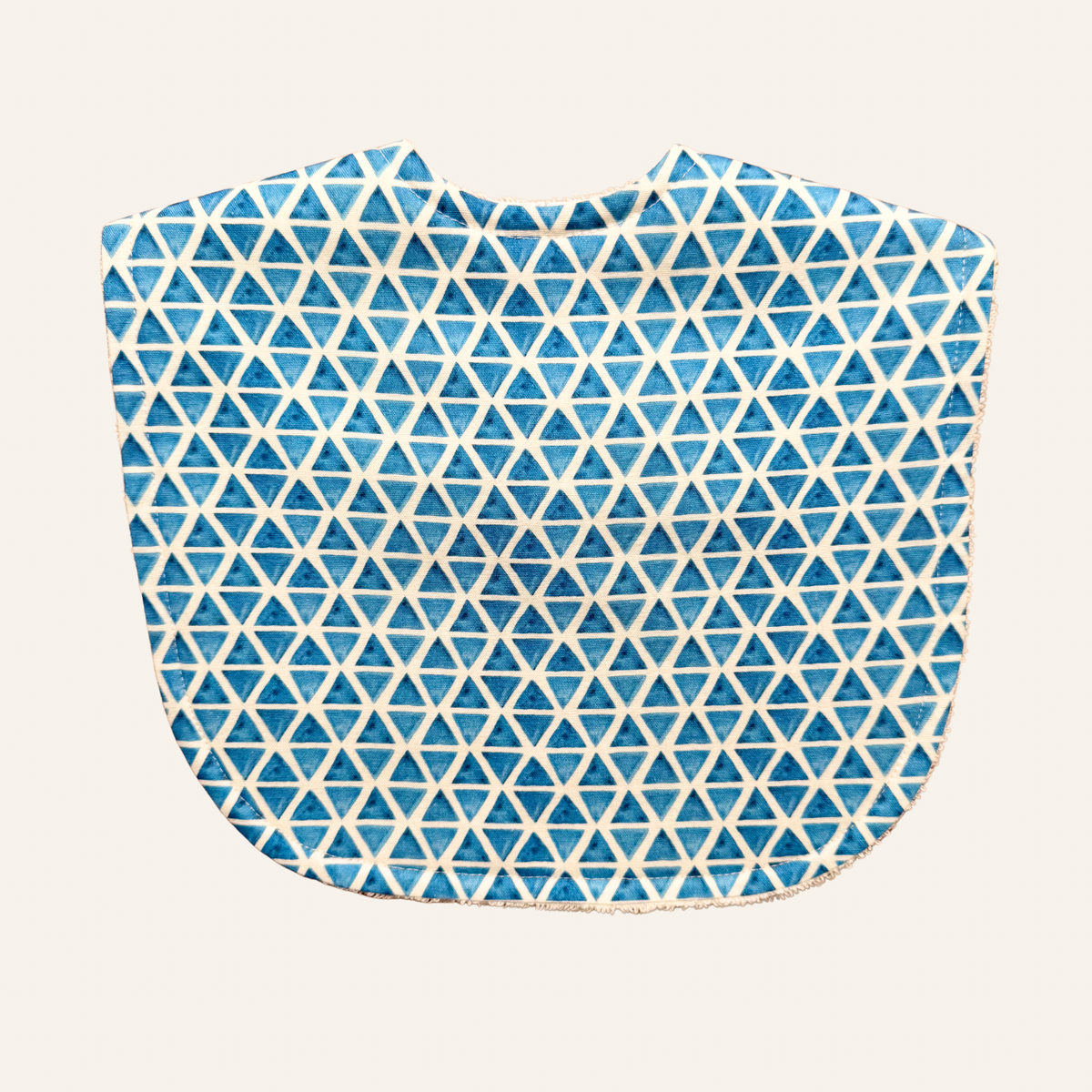 Watercolour Triangles Blue Classic Bib