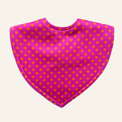 Pink & Orange Spot | Triangle Bib