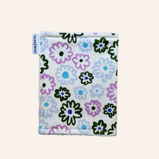 Big Flower Heart | Burp Cloth