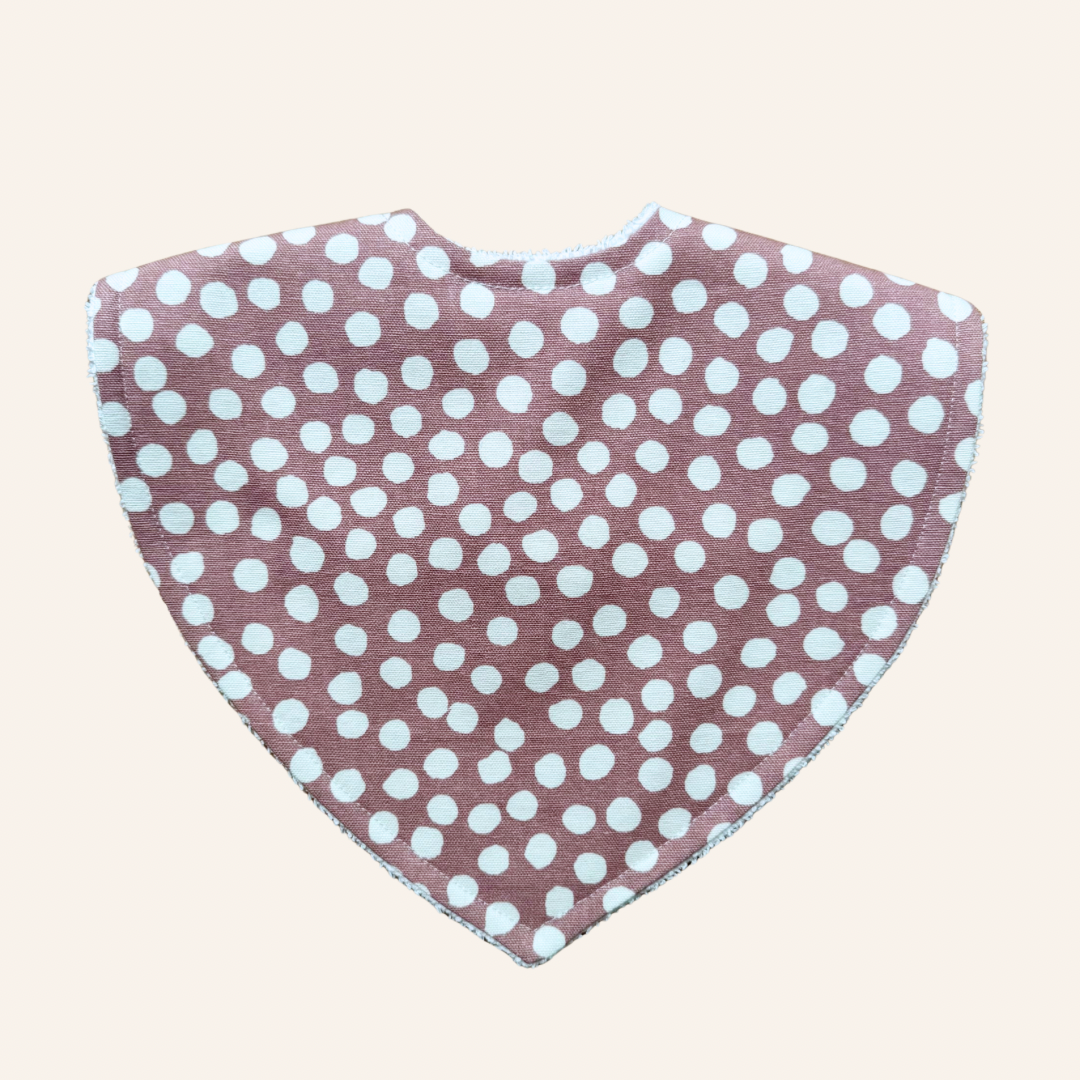 Dot Dusty Pink Triangle Bib