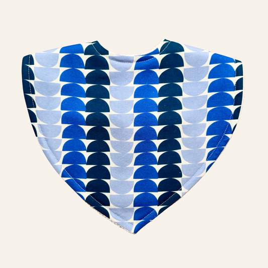 Flower Market Half Moon Blue Triangle Bib