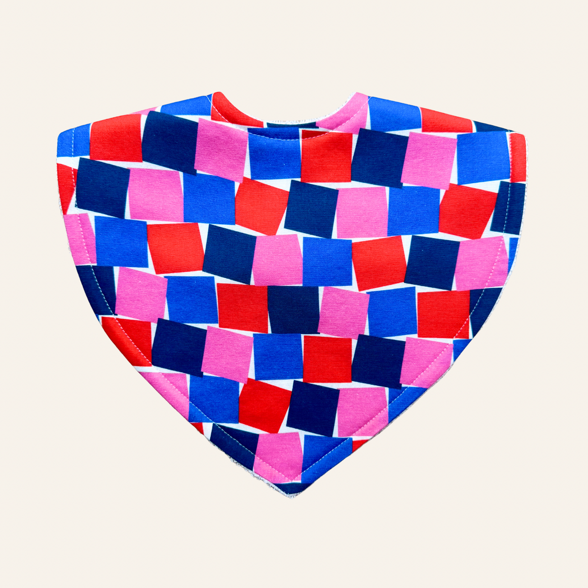 Flower Market Squares Triangle Bib