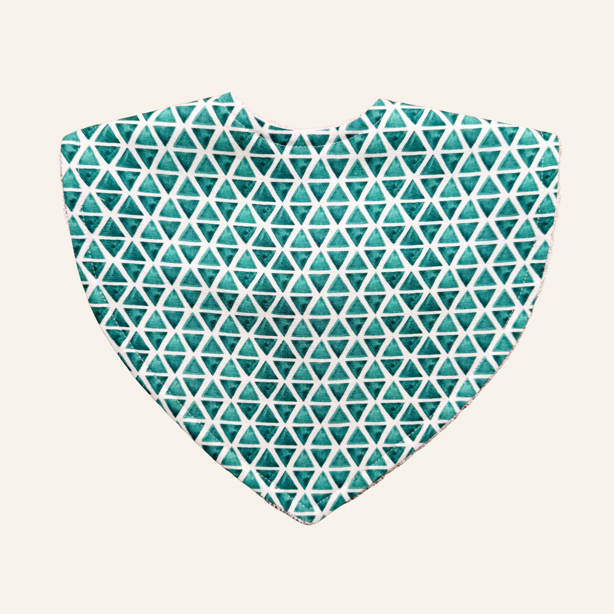 Watercolour Triangles Green Triangle Bib